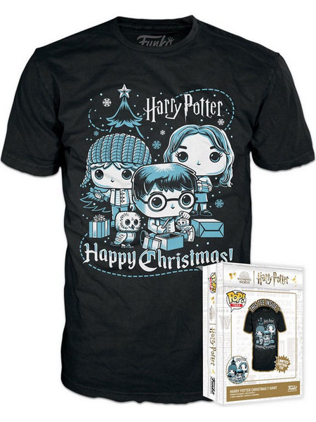 Funko Pop! TEE Harry Potter - Christmas Limited Edition T-Shirt - Μαύρο