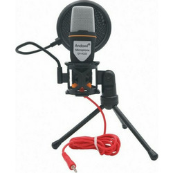 Μικρόφωνο Πυκνωτικό με τρίποδο Andowl QY-K222 με jack 3.5mm καρφί