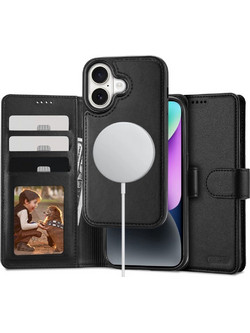 Tech-Protect Wallet MagSafe case with wallet for iPhone 16 - black