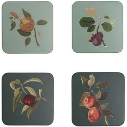 Σουβέρ με σχέδια φρούτα 11.5x11.5 εκατ. σετ 4 τμχ Hooker Fruit
