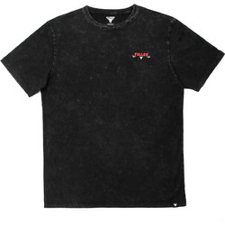 FALLEN REVOLVER T-SHIRT BLACK ENZYMATIC WASH WHITE