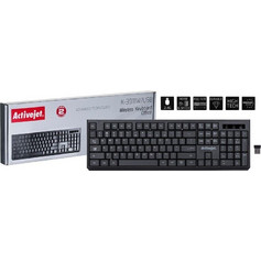ActiveJet K-3911W Black Ασύρματο Πληκτρολόγιο