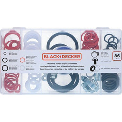 Σετ από φλάντζες, στεφάνια και σφικτήρες Black & Decker 86 Τεμάχια
