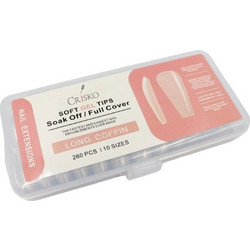 Soft Gel Long Coffin Tips Νυχιών 260τμχ