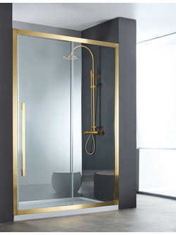 Καμπίνα Ντουσιέρας Devon Noxx Slider 1+1 SLN160C-211 157-159cm Clean Glass Gold Brushed PVD