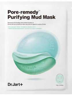 Dr.Jart+ Dermask Poreremedy Purifying Mud Sheet Μάσκα Προσώπου για Μαύρα Στίγματα 13gr