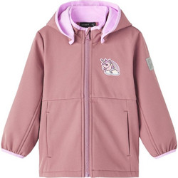 Name It Παιδικό Μπουφάν Χειμωνιάτικο Softshell Αντιανεμικό Ροζ 13218632