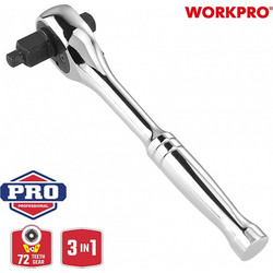 ΚΑΣΤΑΝΙΑ 3 ΥΠΟΔΟΧΩΝ (1/4"+3/8"+1/2") (72T) WP271014 WORKPRO (ΚΑΡΤΕΛΑ)