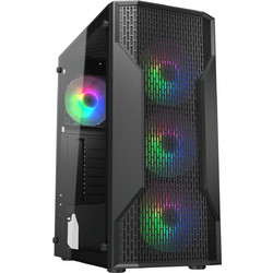 Cougar MX110 Mesh-G Black Gaming Midi Tower Κουτί Υπολογιστή με Πλαϊνό Παράθυρο
