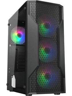 Cougar MX110 Mesh-G Black Gaming Midi Tower Κουτί Υπολογιστή με Πλαϊνό Παράθυρο