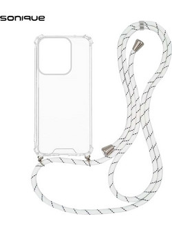 Sonique Armor Clear Θήκη Σιλικόνης με Κορδόνι (Honor Magic7 Pro 5G) Rainbow Λευκό