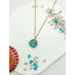 Κολιέ Gold Blue Starfish Summer ΚΩΔ: AN656