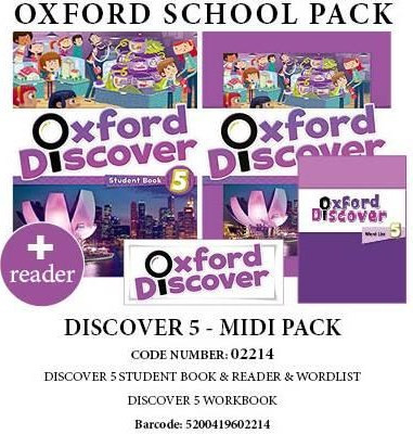 OXFORD DISCOVER 5 PACK MIDI (SB+ WB+ WORDLIST+ READER) - 02214