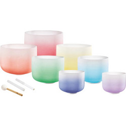Κρυστάλλινα Singing Bowl Set 7 Chakra 432 hz + 2 Τσάντες Αποθήκευσης + 2 Μαλέτες