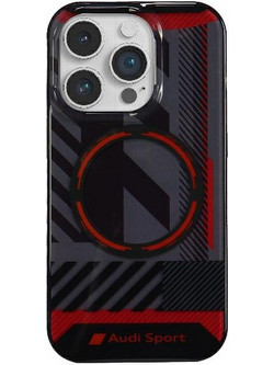 Audi IML Sport MagSafe Case iPhone 14 Pro 6.1" black/black hardcase AU-IMLMIP14P-RSQ/D2-BK