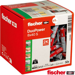 Fischer 535460 Βίδα με βύσμα ναιλον Duopower 8x40 S 50τεμ