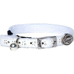 Rogz Περιλαίμιο Γάτας Trendy Leather White 11mm