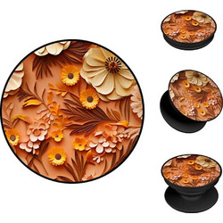 Sonique Pop Holder 3D Flower Series Πορτοκαλί
