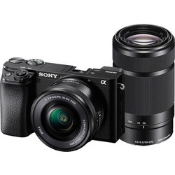 Sony α6100 Mirrorless Φωτογραφική Μηχανή Crop Frame + Kit 16-50mm + 55-210mm
