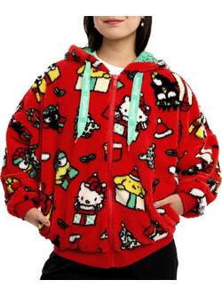Loungefly Sanrio Winter Wonderland Γυναικεία Ζακέτα Φούτερ με Κουκούλα