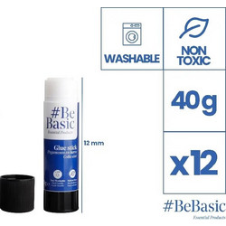 Κόλλα Στικ S037 Διάφανη 40g Glue Stick BeBasic