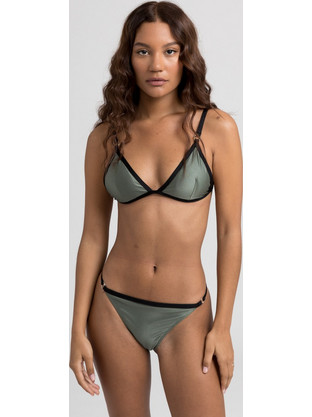 Μαγιό γυναικείο Bikini Τριγωνάκι με Κρικάκια & Brazil Olive ET1417-1-Χακί
