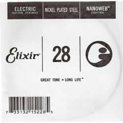 Elixir Strings 15228 Nanoweb Χορδή Ηλεκτρικής Κιθάρας Nickel Plated Steel 28"