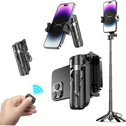 Selfie Stick 3 in 1 Pocket Phone Grip (M50) - Μαύρο