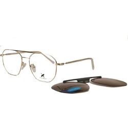 Eyecroxx EC654MD C1 Ανδρικός Σκελετός Γυαλιών Οράσεως με Clip-On Μεταλλικός Ασημί