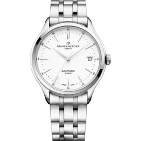 Baume & Mercier Clifton Ανδρικό Ρολόι Αυτόματο με Ασημί Μεταλλικό Μπρασελέ M0A10400 Baume & Mercier Clifton Ανδρικό Ρολόι Αυτόματο με Ασημί Μεταλλικό Μπρασελέ M0A10400