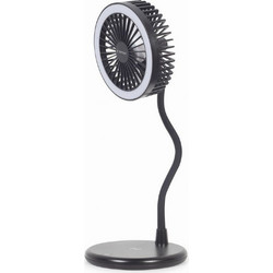 Gembird Desktop Fan with LED Lamp and Wireless Charger