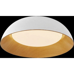 Φωτιστικό οροφής LED MADEIRA CCT με ασύρματο τηλεχειριστήριο σε λευκό χρώμα με ξύλο 55W ντιμαριζόμενο - LEG-51036W