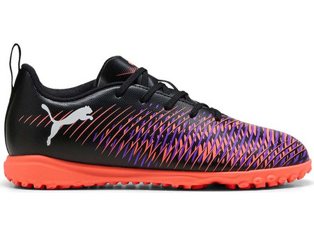 Puma Future 8 Play TT 108396-01 Παιδικά Ποδοσφαιρικά Παπούτσια με Σχάρα Μαύρα Μωβ Πορτοκαλί