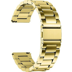 Techsuit Watchband W010 Λουράκι Μεταλλικό Gold (Universal 22mm)