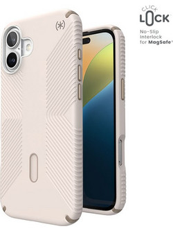 Speck Presidio2 Grip ClickLock & MagSafe - Case for iPhone 16 Plus (Bleached Bone / Heirloom Gold / Hazel Brown) - (150713-3214)