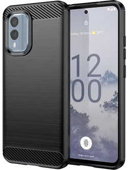 Techsuit - Carbon Silicone - Nokia X30 - Black