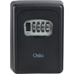 Οsio OSB-3680-BL Μαύρη κλειδοθήκη από αλουμίνιο με συνδυασμό 4 ψηφίων - 9 x 4 x 12cm
