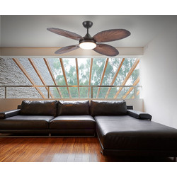 Luma Lighting 610.01412.20.60 Ανεμιστήρας Οροφής 13.2cm 31W με Φως Καφέ
