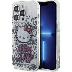 Hello Kitty IML Kitty On Bricks Graffiti case for iPhone 15 Pro - white - (Hel000031-0)