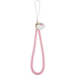 Hello Kitty Nylon Cord Kitty Head Phone Charm - Pink - (Hel000173-0)
