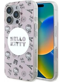 Hello Kitty IML All Over Paris Magsafe iPhone 16 Pro Case - Pink - (Hel000141-0)