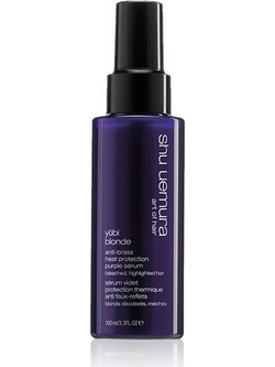 Shu Uemura Yubi Blonde Anti-Brass Heat Protection Purple Serum Μαλλιών για Επανόρθωση 100ml