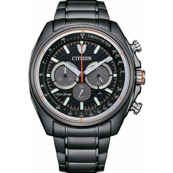 Citizen Eco-Drive Ανδρικό Ρολόι Χρονογράφος Solar με Μαύρο Μεταλλικό Μπρασελέ CA4567-82H