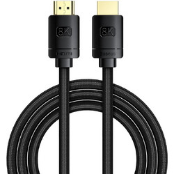 Baseus Καλώδιο HDMI 2.1 Braided HDMI Male to HDMI Male 3m Black CAKGQ-L01