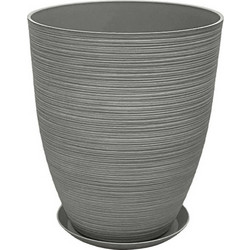 MarHome Stone Polyresin Κασπώ Γκρι Φ35x42.5cm 06-10007-M