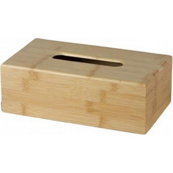 Ξύλινη Θήκη για Χαρτομάντηλα από Ξύλο Bamboo σε Καφέ Χρώμα, 25x14x8.7 cm