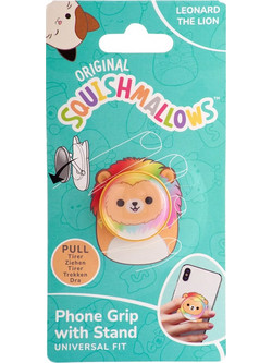 SQUISHMALLOWS UNIVERSAL PHONE GRIP & ΒΑΣΗ ΣΤΗΡΙΞΗΣ - LEONARD THE LION (PGSQM-LEONARD)