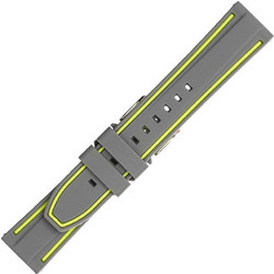 Λουράκι Σιλικόνης Πράσινο/Γκρι 24mm - KOSTELO