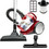 TurboTronic TT-CV07 Red/Black Ηλεκτρική Σκούπα 1400W χωρίς Σακούλα 2.5lt