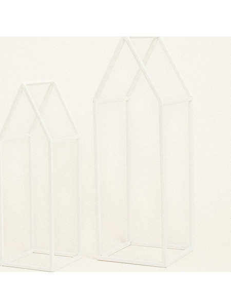 Beauty Home ΜΕΤΑΛΛΙΚΟ ΣΠΙΤΙ ΣΕΤ 2 ΤΜΧ ΛΕΥΚΟ 36 - 45 CM